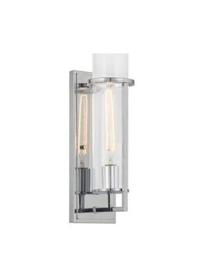 Set of 2 NEW Matteo Lighting S03901CH Tubulaire 14” Chrome Wall Sconces